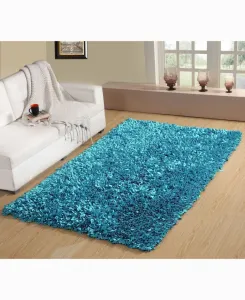 Ковер Bella Premium Jersey Shaggy Area Rug, 107 см x 168 см Home Weavers, бирюзовый
