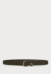 Ремень Lauren Ralph Lauren LOGO KEEPER SUEDE SKINNY BELT, Dark Olive/Olive