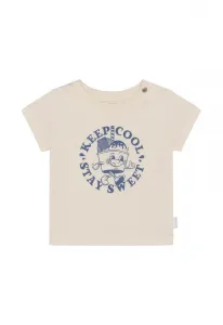 Футболка с принтом на спине Noppies, Egret