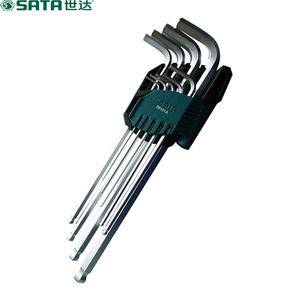SATA 09101A Набор из 9 шестигранных ключей с удлиненной шаровой головкой из хромованадиевой стали