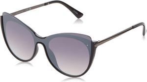 Солнцезащитные очки Circus by Sam Edelman CC568 большого размера в форме «кошачий глаз» с защитой от УФ-излучения. Модный подарок для женщин, 65 мм Circus NY by Sam Edelman, Black & Gunmetal