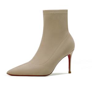 MERY CAREY MO Женские ботильоны бежевые без подкладки [8 см], цвет Nude Unlined[8CM]