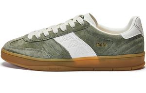 Скользоустойчивые низкие кеды для скейтбординга унисекс зеленые белые Kappa, Clover Green/Crane Feather White-3994