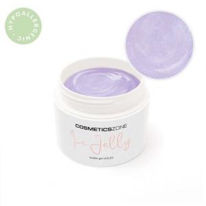 Гель для наращивания ногтей UV LED ICE JELLY - фиолетовый с блестками - Violet Glitter 5мл, Cosmetics Zone