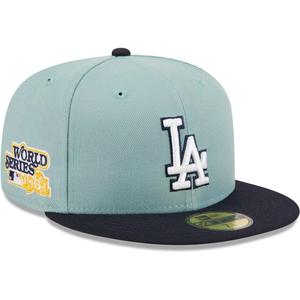 Мужская облегающая шляпа New Era светло-синяя/темно-синяя Los Angeles Dodgers Beach Kiss 59FIFTY