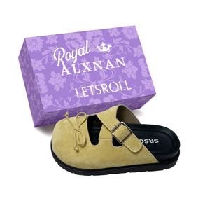 Alxnan Женские закрытые тапочки - желтый+коробка, цвет Yellow+Box