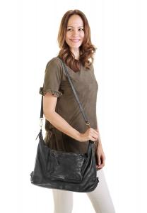 Шопер, натуральная кожа, сделано в Италии X-Zone, черный