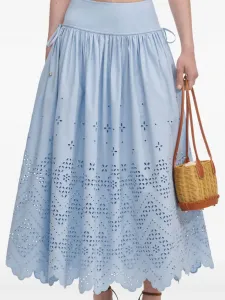 Юбка А-силуэта Self-Portrait, синий