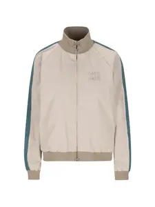 Куртка с полосками и логотипом Miu Miu, бежевый