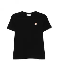 Черная футболка с круглым вырезом Maison Kitsunã, черный