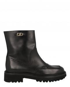 Ботильоны из кожи Oreste Salvatore Ferragamo, черный