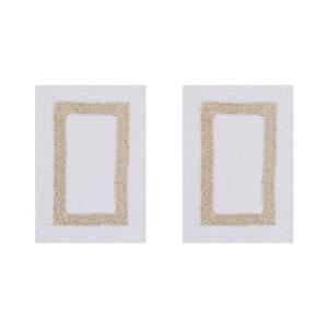 Набор ковриков для ванной Better Trends Hotel Collection из 2 предметов с бордюром, цвет White Sand