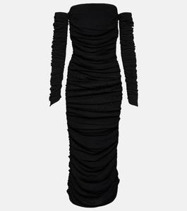 Платье макси Trikera из джерси с открытыми плечами ALTUZARRA, черный