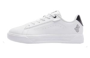 Кеды, скейтборд обувь женская низкая белый/черный Qiaodan