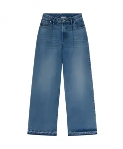 Джинсы-Клеш светло-голубого цвета с широкими штанинами Halfboy, синий