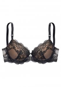 Бюстгальтер-футболка LASCANA, черный