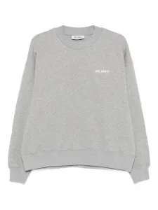 Хлопковая толстовка с круглым вырезом The Attico, серый