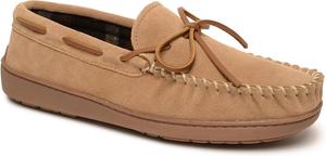 Мокасины Minnetonka для мужчин с твердой подошвой и флисовой подкладкой в клетку, Cinnamon