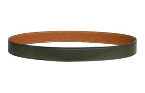 HERMES Двусторонний кожаный ремень женский зелёный шириной 3.2 см, Green