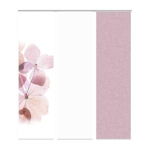 Раздвижная штора Home Wohnideen Bonita, ткань - 60 x 245 см - розэ - набор из 3 шт.