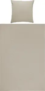Постельное белье "Detroit" серо-коричневый 1x 155x220 см + 1x 80x80 см REDBEST