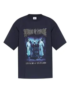 Футболка с графичным принтом VETEMENTS, синий