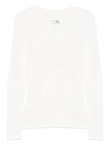 MM6 Maison Margiela кардиган с V-образным вырезом, белый