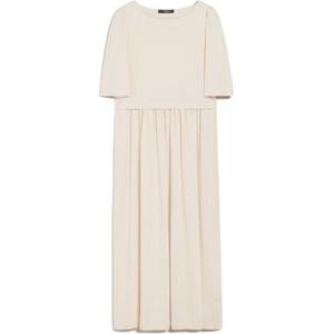 WEEKEND MaxMara Женское белое платье с длинными рукавами