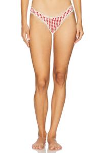 Трусики в клетку "Scotch bonnet" от For Love & Lemons, red