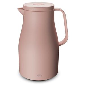Термокувшин ECONSCIOUS, с вкладышем из закаленного стекла, биопластик 1 л 1 шт., сохраняет тепло 12 ч и холод 24 ч, поворотная крышка с удобной кнопкой Alfi, Powder rose