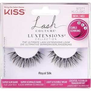 KISS Lash Couture LuXtensions Collection Royal Silk накладные ресницы с супертонкой лентой и клеем для ресниц, 1 пара