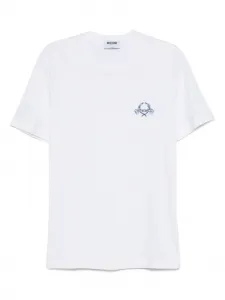 Футболка с вышитым логотипом Moschino, белый