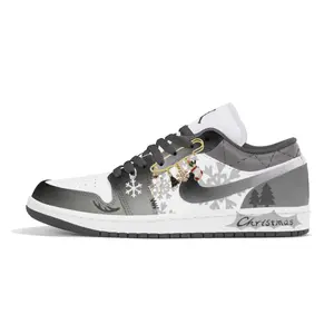 Air 1 устойчивые к истиранию низкие баскетбольные кроссовки Unisex Gray Jordan, серый