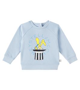 Детская хлопковая толстовка с принтом Stella McCartney Kids, светло-синий