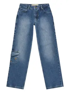 Джинсы Ally с накладными карманами Kerne.Milk, синий