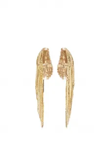 Подиумная серьга-цепочка Tory Burch, золотой