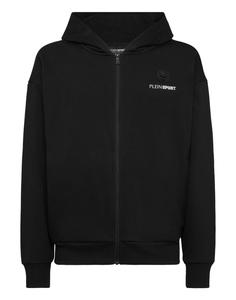 Plein Sport Толстовка с молнией 'Scratch' в черном цвете
