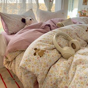 AVIVI Комплект постельного белья, 4 предмета, простыня, пододеяльник 200х230 см