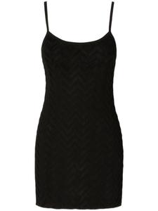 Missoni платье мини с узором шеврон, черный