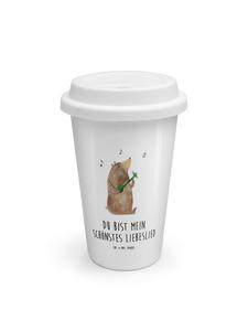 Mr. & Mrs. Panda Песенка про медвежонка в стаканчике на вынос с надписью, написанной белым цветом