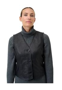 Кожаный жилет flavia с застежкой на пуговицы Ricano, черный