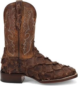 Мужские ботинки Dan Post Raymond Pirarucu с вышивкой, квадратный носок, без застежки, вечерние ботинки средней высоты - коричневые