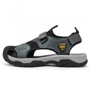 Треккинговые кроссовки мужские серо-зеленые G.N.SHIJIA