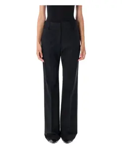 Черные шерстяные брюки с двойным поясом Remain Birger Christensen, черный