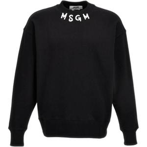 Свитшот с принтом логотипа MSGM, черный