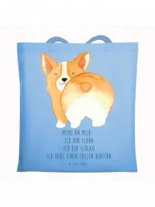 Сумка для переноски Mr & Mrs Panda Corgi Po, небесно-синий