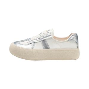 Женские нескользящие износостойкие низкие кроссовки для скейтбординга DUSTO, Silver