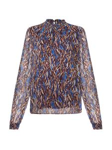 Блуза VILA VIFALIA, карамельный/темно-коричневый