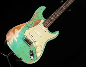 Fender Custom Shop 1960 Dual Mag II Stratocaster Super Heavy Relic, старинный цвет Seafoam Green, ограниченная серия