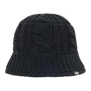 Stussy Акриловая полиэфирная трикотажная ведро шляпа унисекс разноцветная, Black